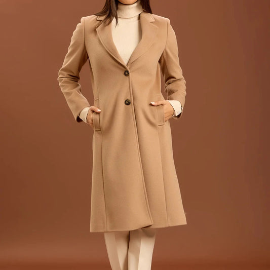 Cappotto doppio bottone - cammello