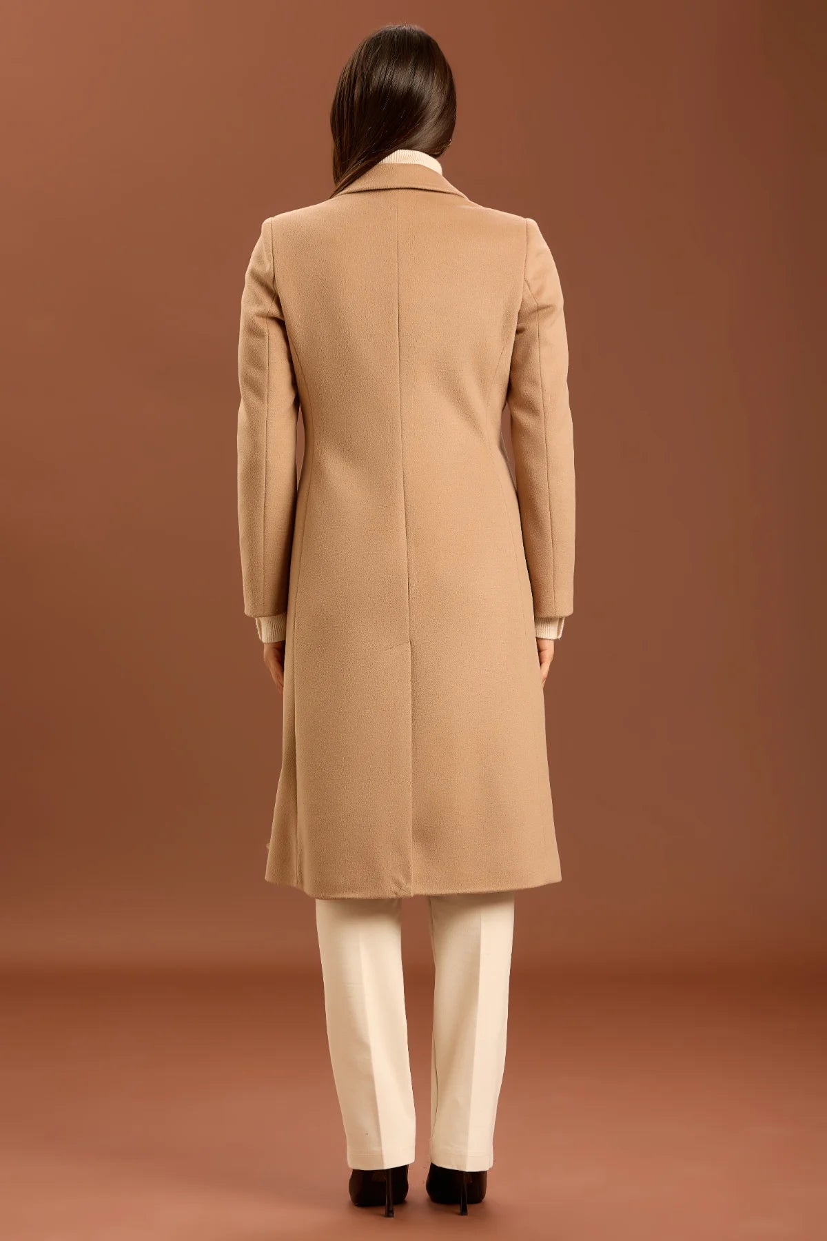 Cappotto doppio bottone - cammello