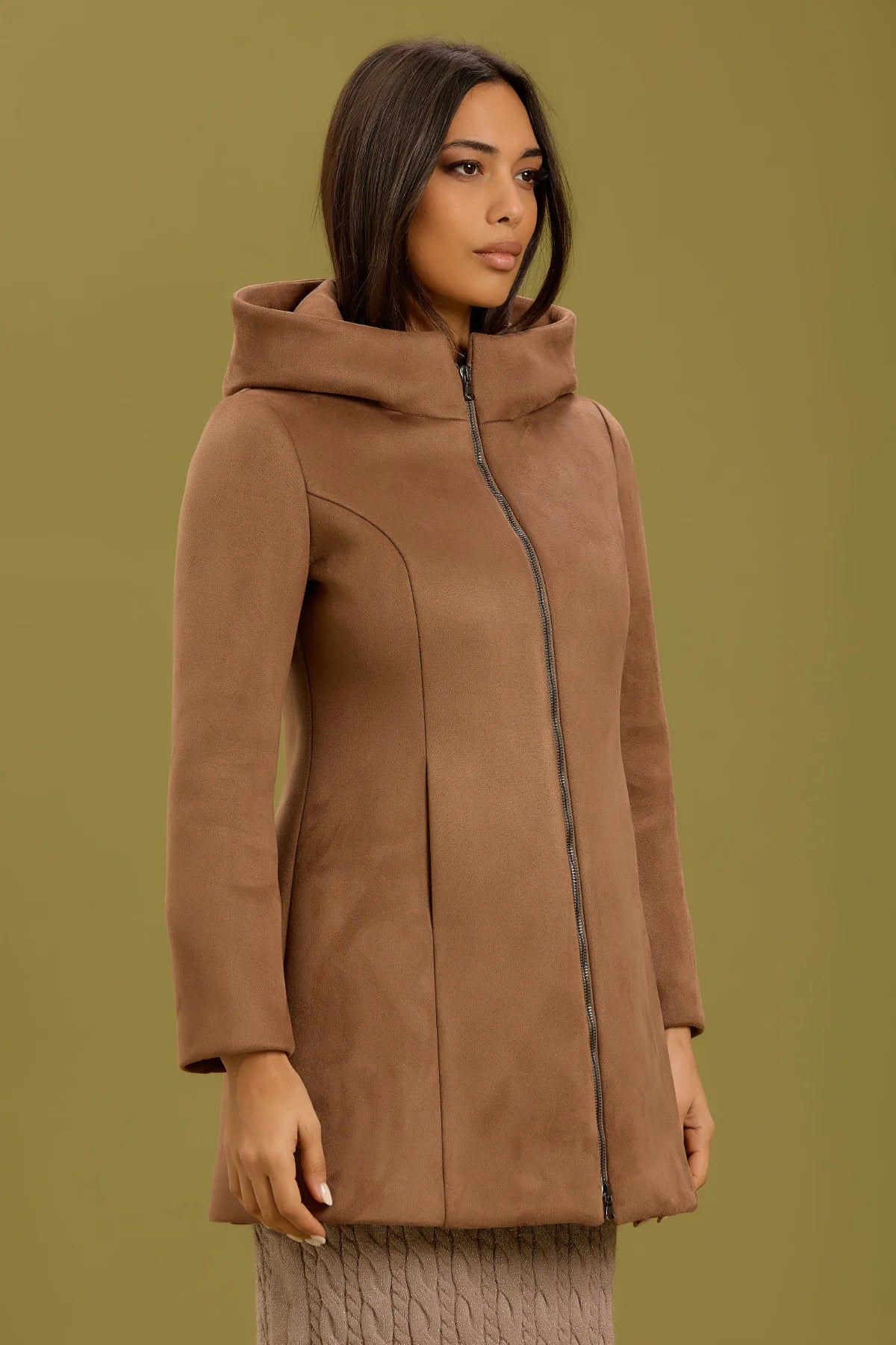 Cappotto Victor midi con zip