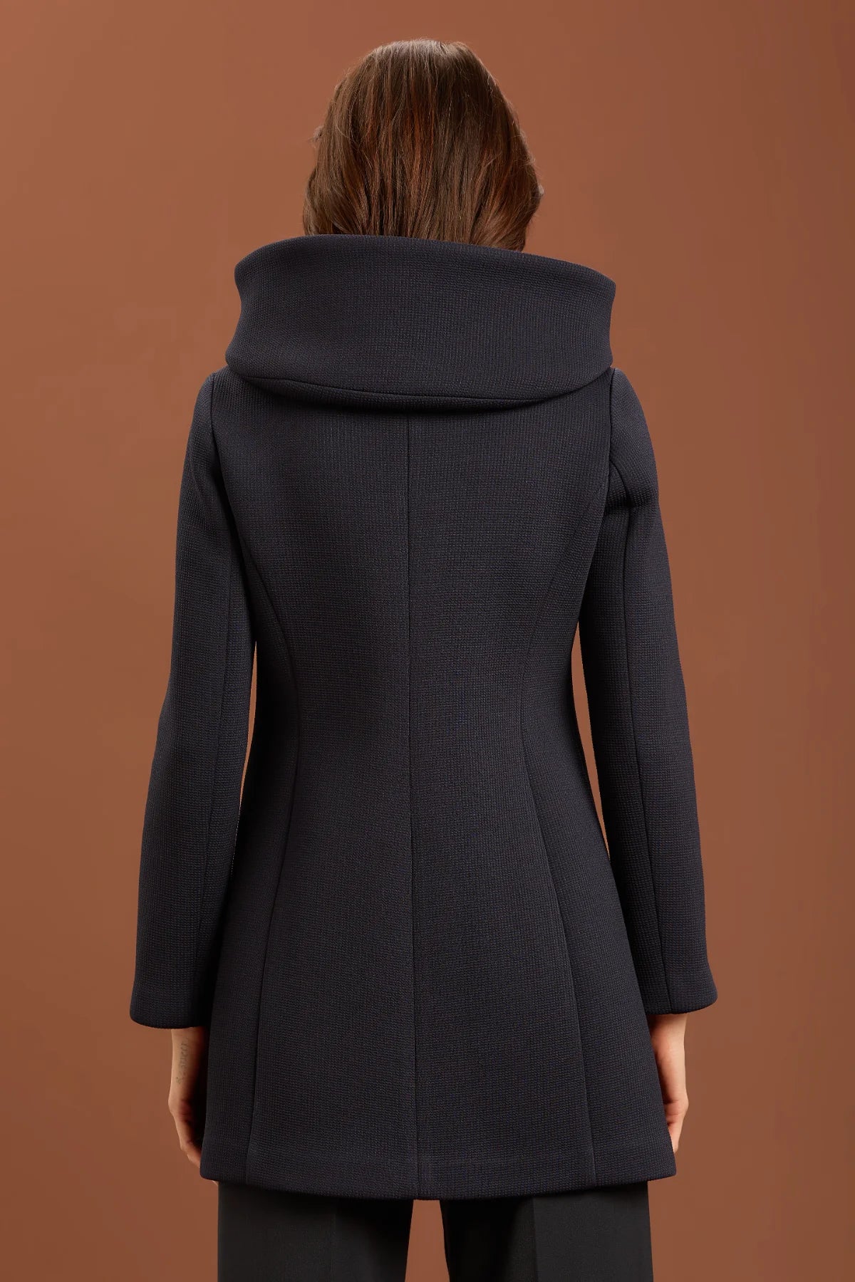 Cappotto midi con zip - Navy