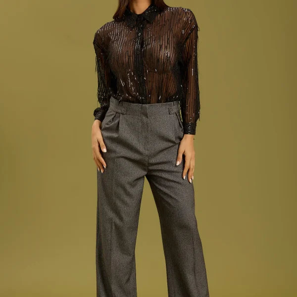 Camicia con paillettes