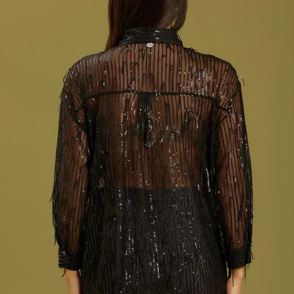 Camicia con paillettes