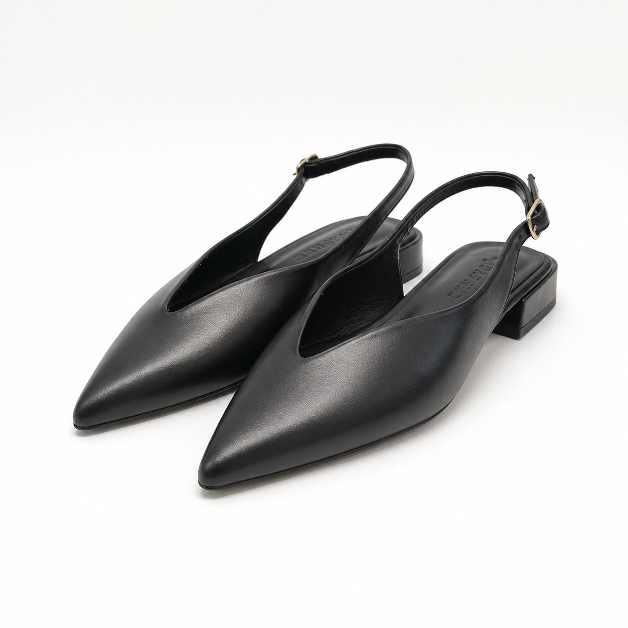 Slingback in pelle