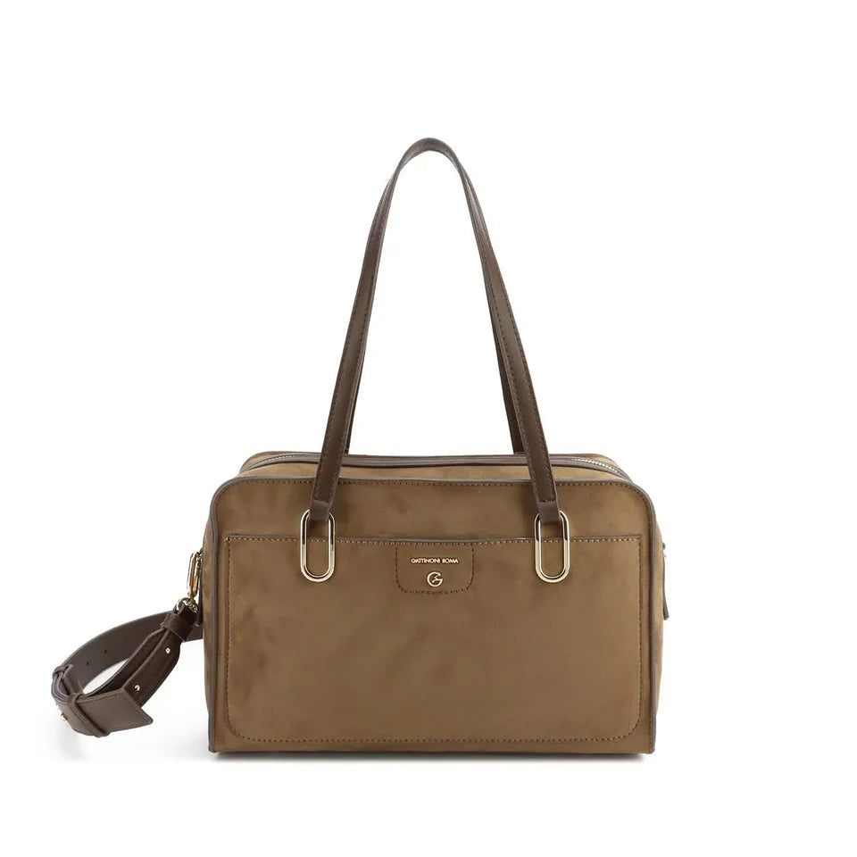 Borsa bowling suede Gattinoni