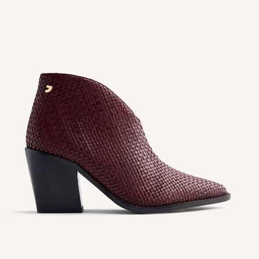 Stivaletto pelle intrecciata