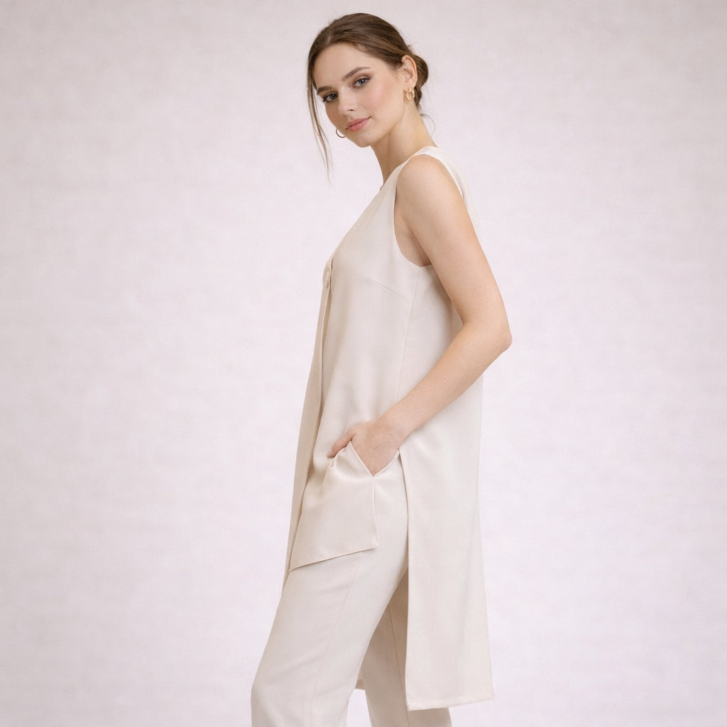 Gilet Vita lungo con spacchi