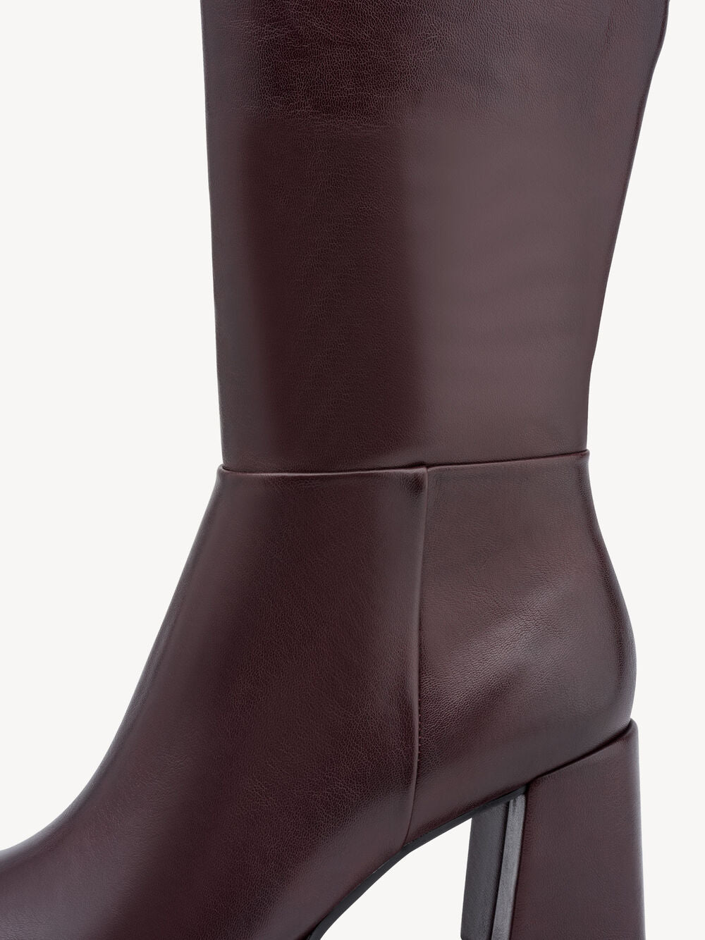 Stivale con tacco burgundy