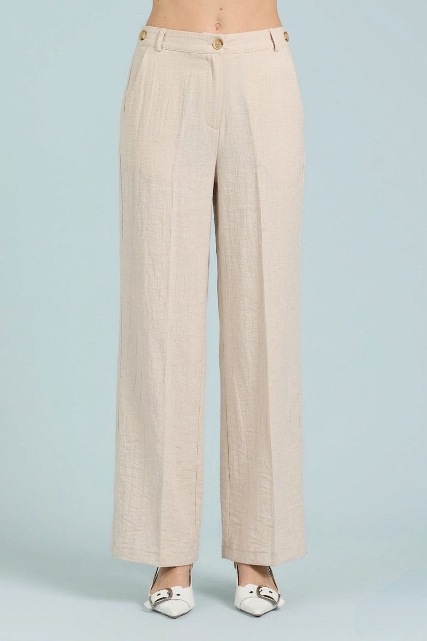 Pantaloni dritti beige