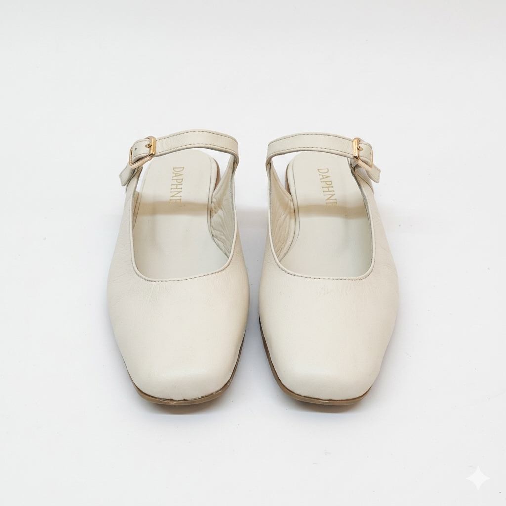 Scarpa Ciabattina  Mules in Pelle panna