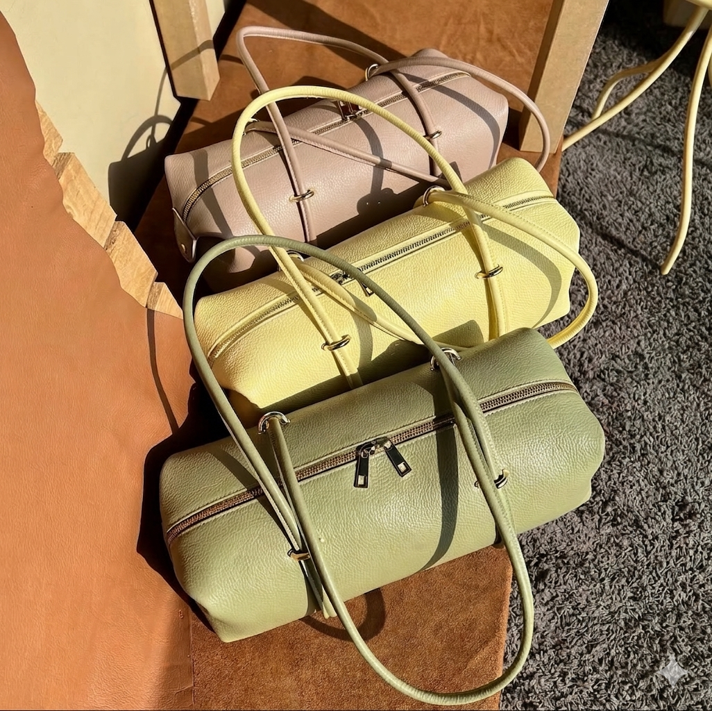 Borsa bowling ALBA - Butter yellow