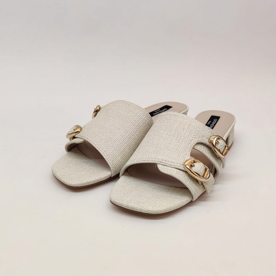 Sandali slides in canvas Gattinoni