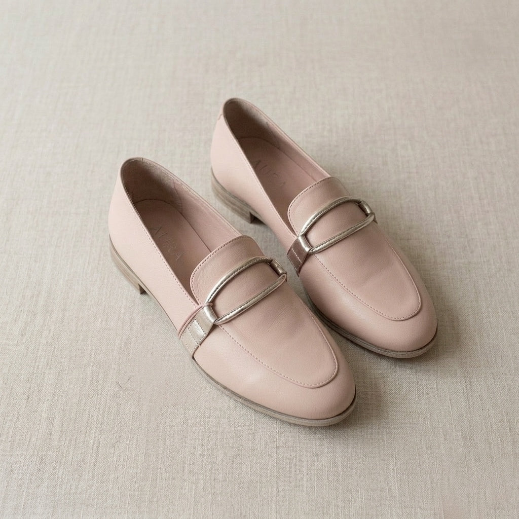 Mocassino in pelle nude