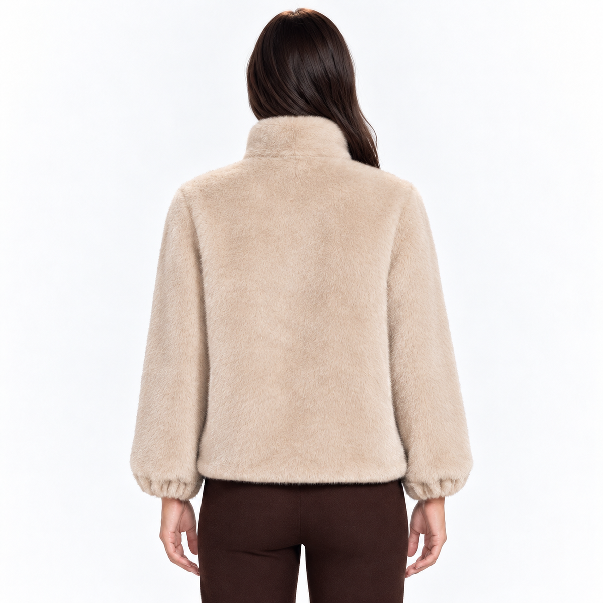 Pelliccia con zip beige Take.two