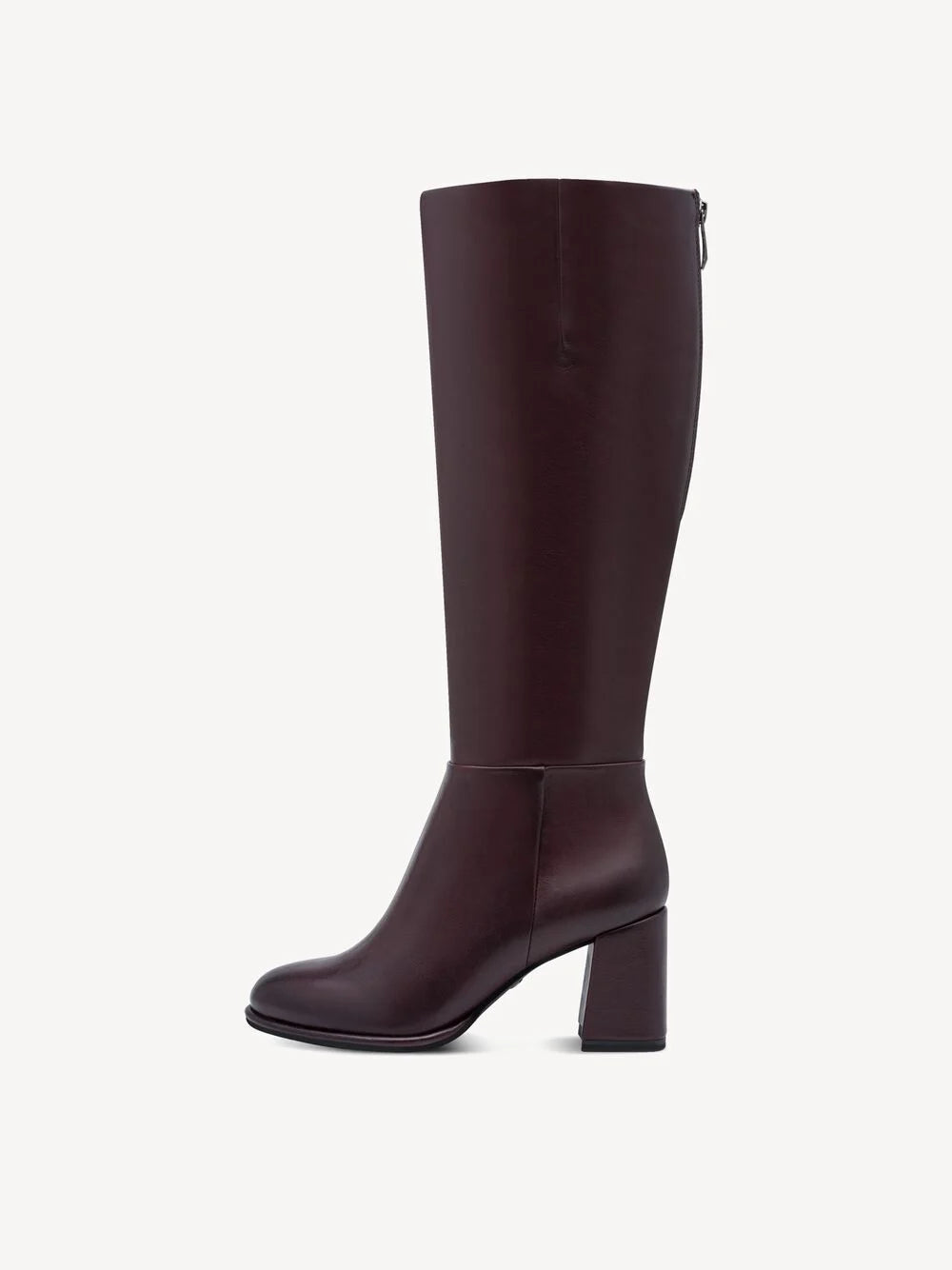 Stivale con tacco burgundy