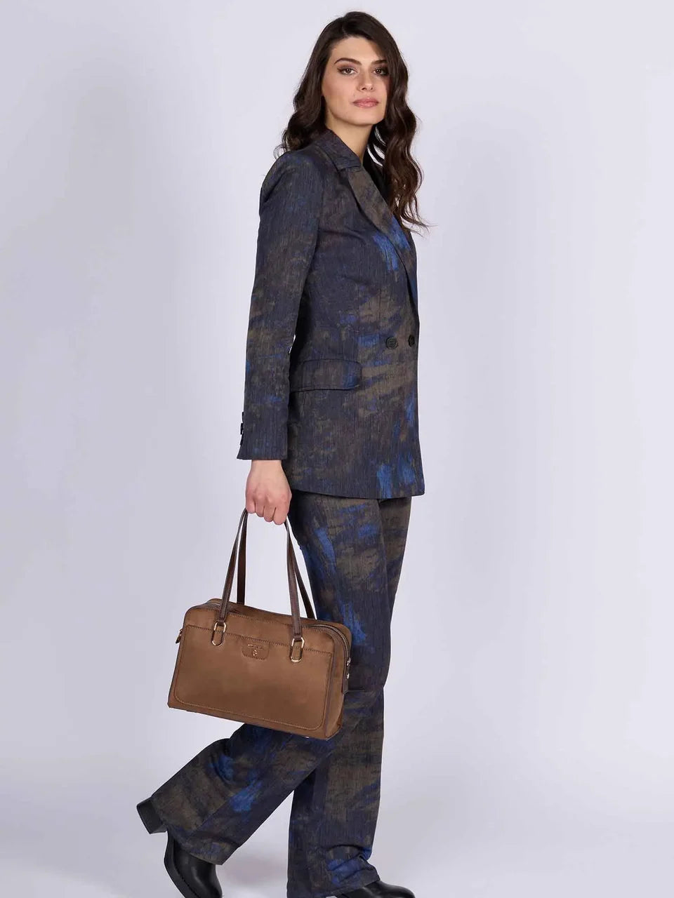 Borsa bowling suede Gattinoni