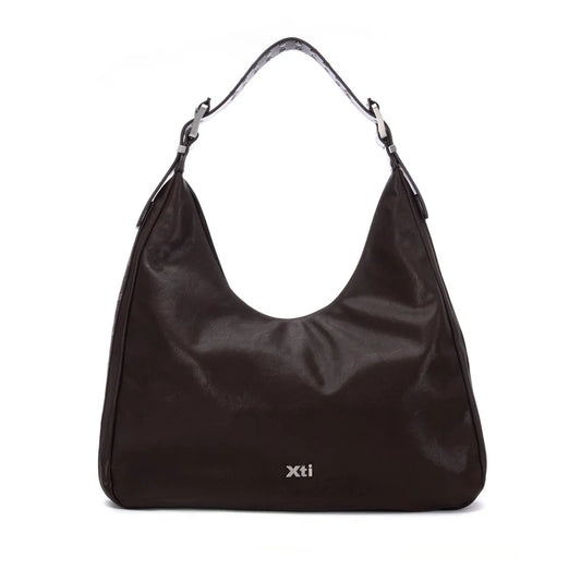 Borsa a spalla con borchie - Brown