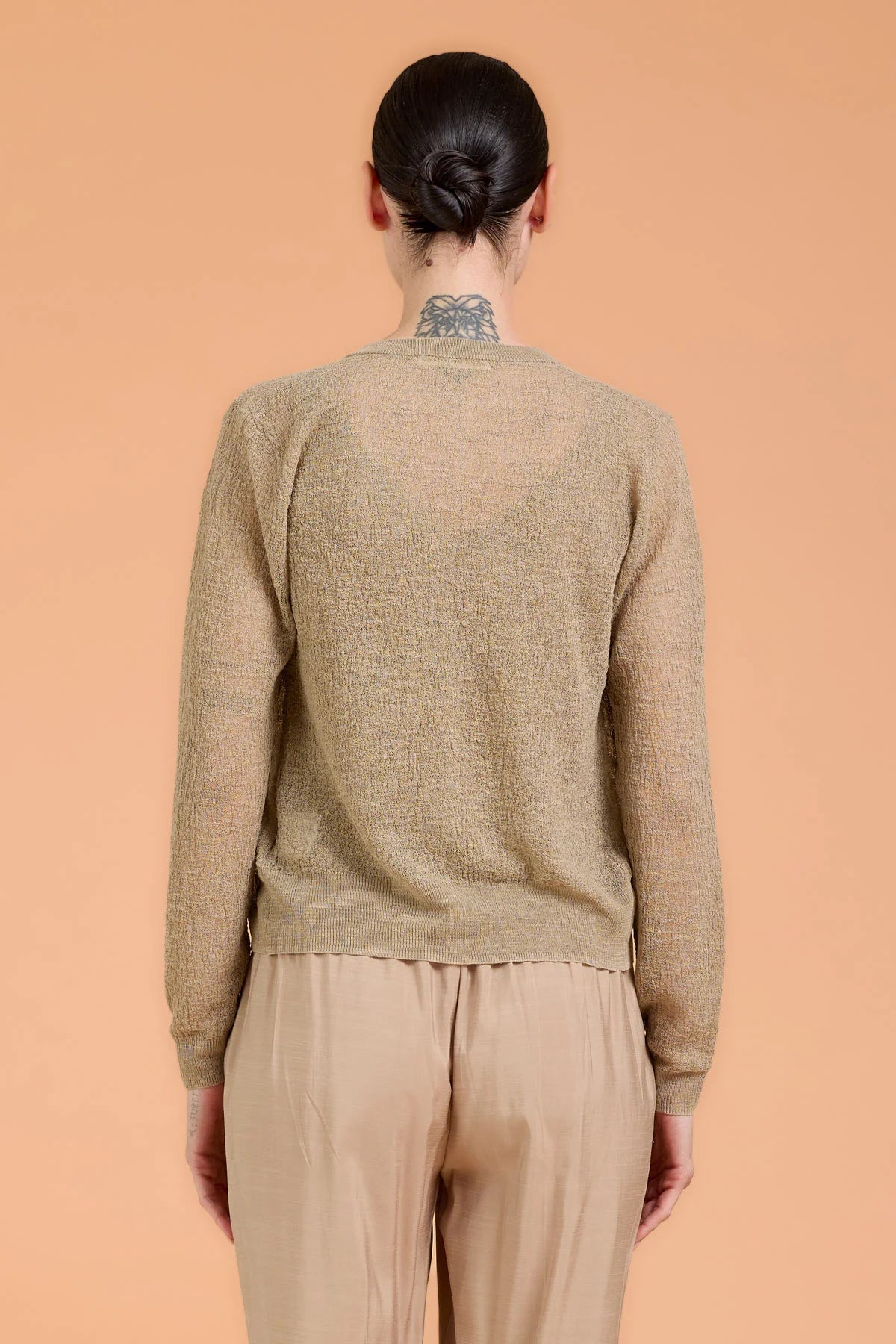 Cardigan in crepon