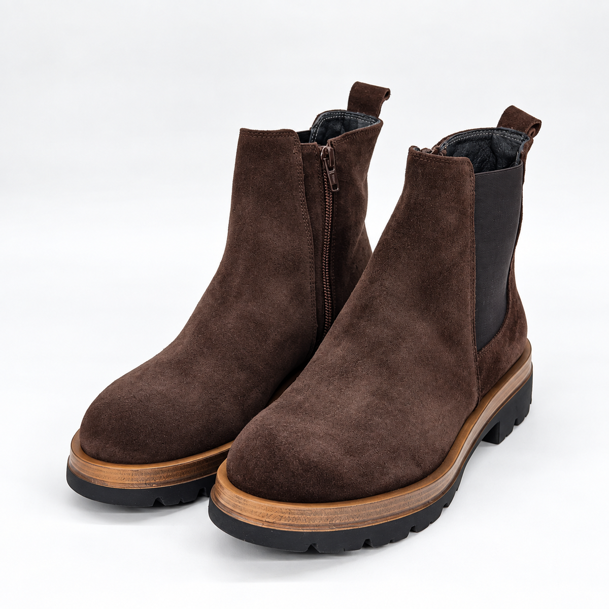Chelsea in suede testa di moro