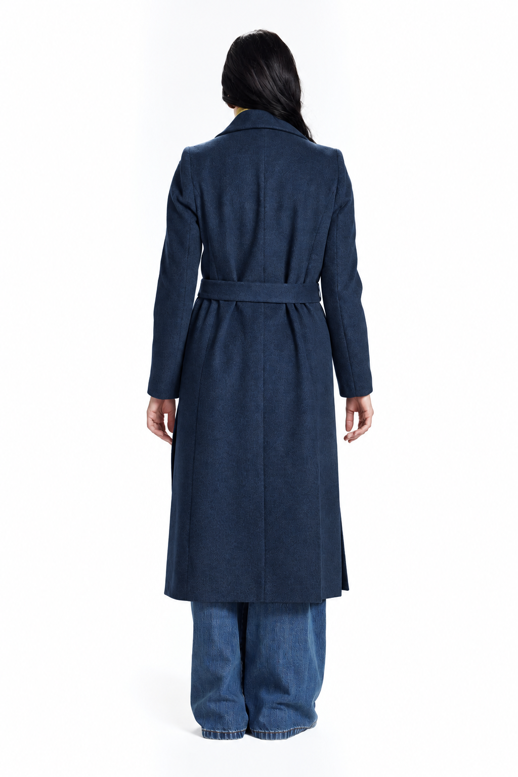 Cappotto lungo con cinta Take.Two