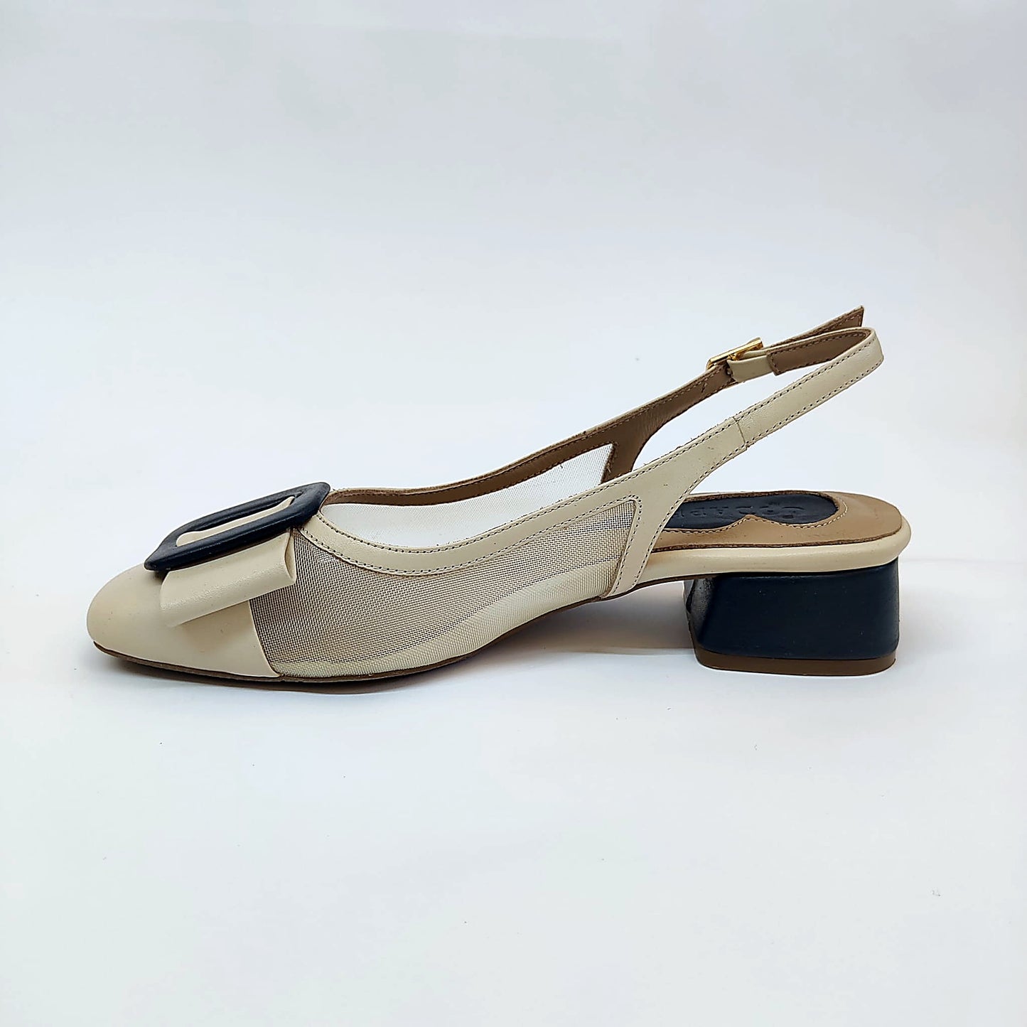 Scarpa Slingback in Pelle e rete
