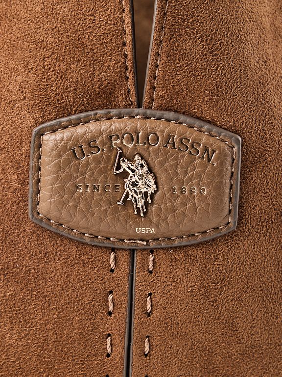 Borsa a spalla in camoscio Us.Polo