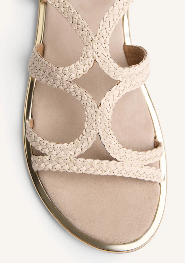 Sandali bassi intrecciati off-white