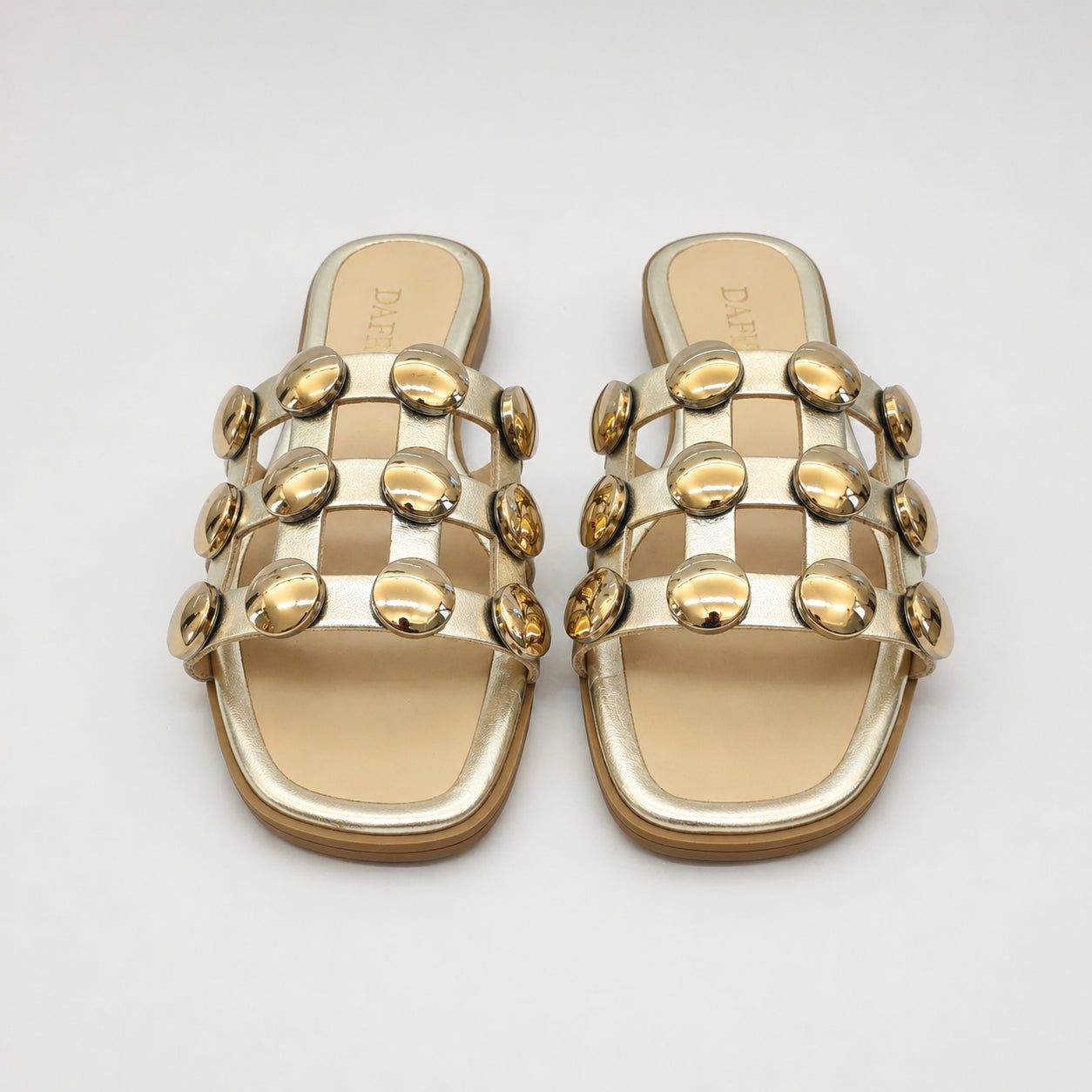 Sandali slides con borchie