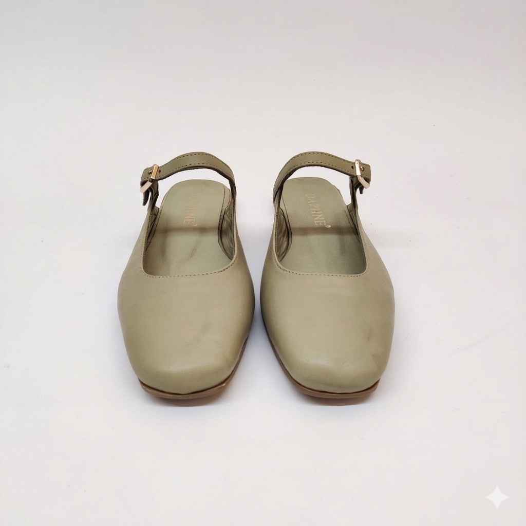 Scarpa Ciabattina Mules in Pelle verde