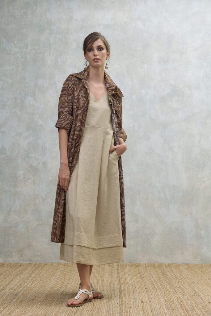 Vestito chemisier fantasia geometrica - Pancho