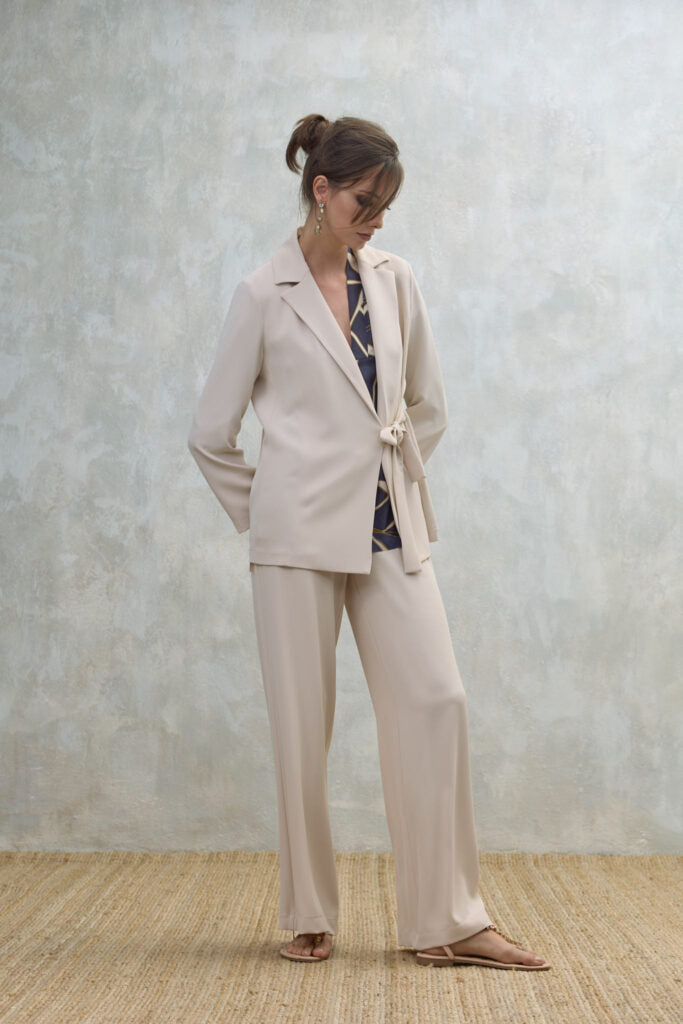 Pantalone fluido con zip - Nicholas