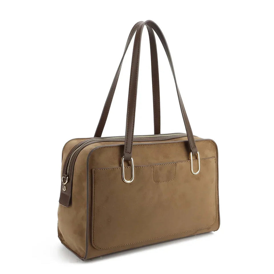 Borsa bowling suede Gattinoni