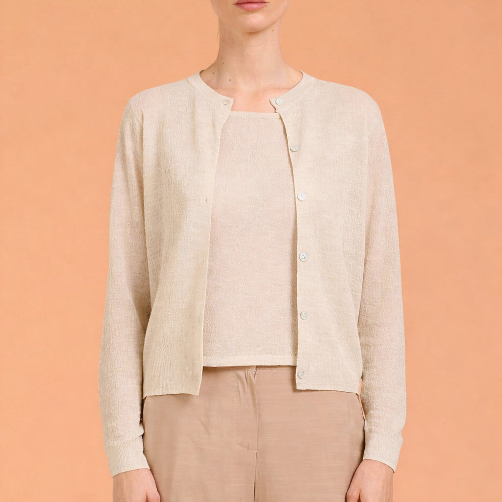Cardigan in crepon