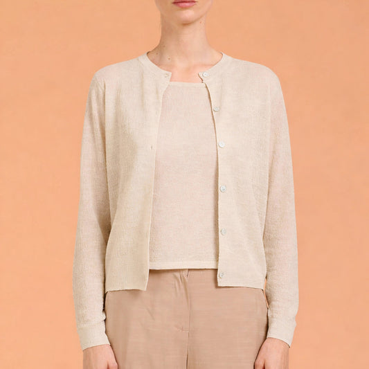 Cardigan in crepon