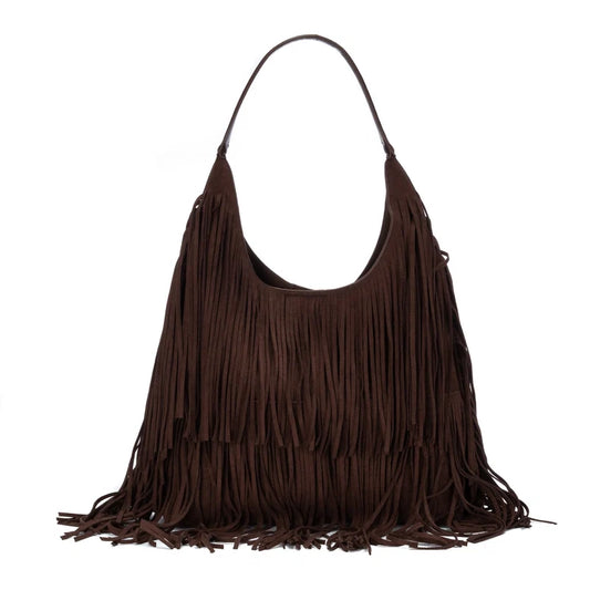 borsa a spalla con frange Xti