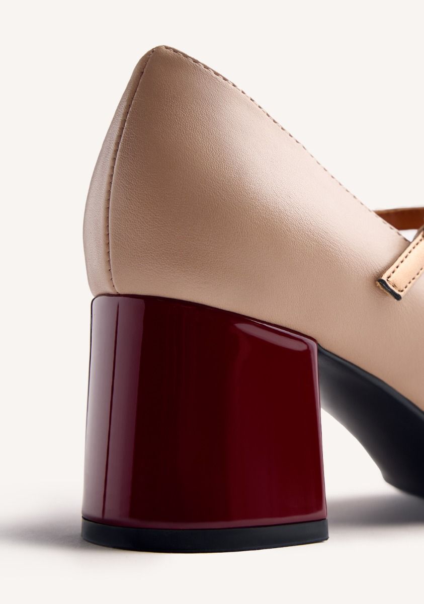 Scarpa mary-jane colori contrasto