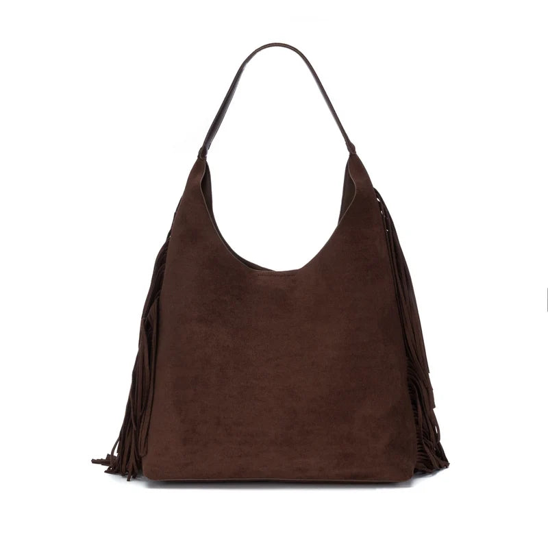 borsa a spalla con frange Xti