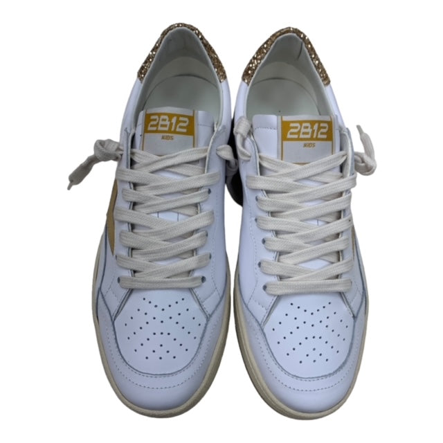 SNEAKERS 2B12 con profili glitter oro