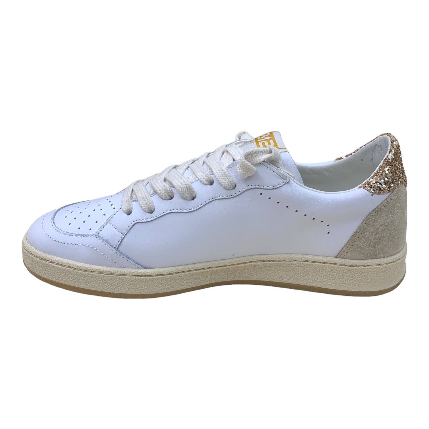 SNEAKERS 2B12 con profili glitter oro