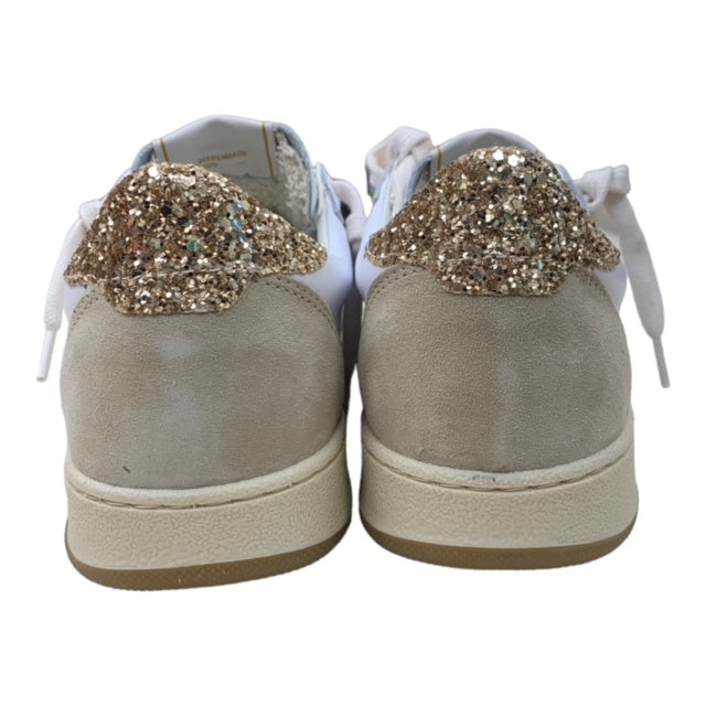 SNEAKERS 2B12 con profili glitter oro