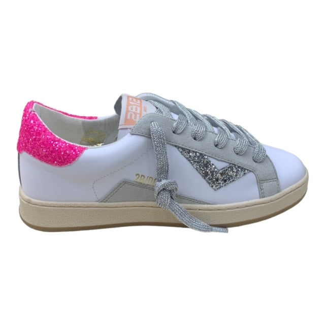 SNEAKERS 2B12 Glitter Fuxia e Argento