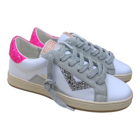 SNEAKERS 2B12 Glitter Fuxia e Argento