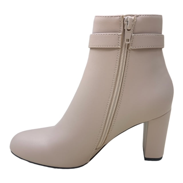 STIVALETTI BEIGE DONNA CON TACCO