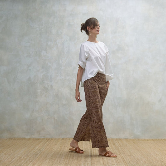 Pantaloni fantasia geometrica - Omero