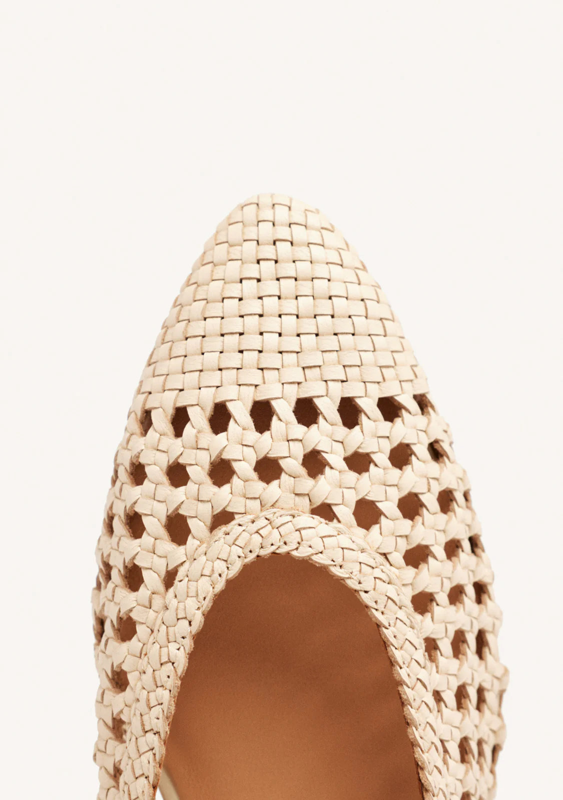 Slingback traforata off-white