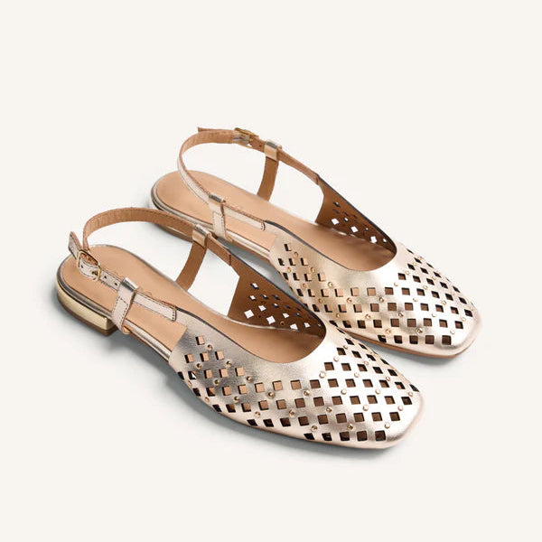 Slingback traforata platino Kyaka