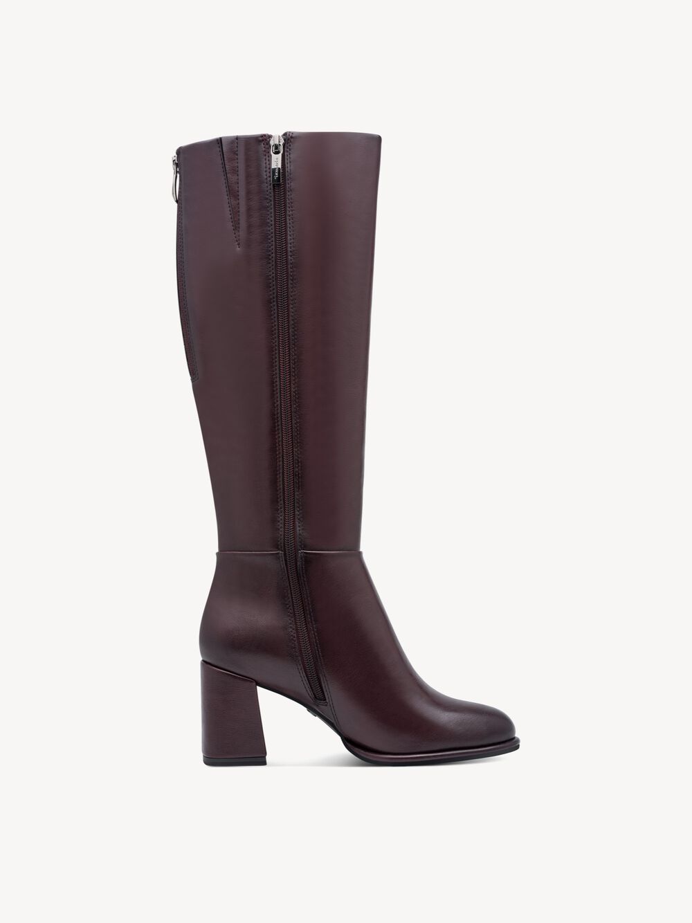 Stivale con tacco burgundy
