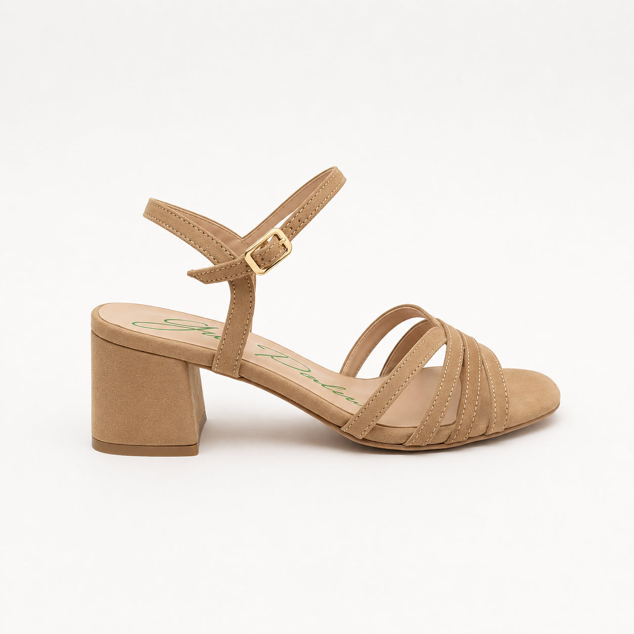 Sandali in suade camel