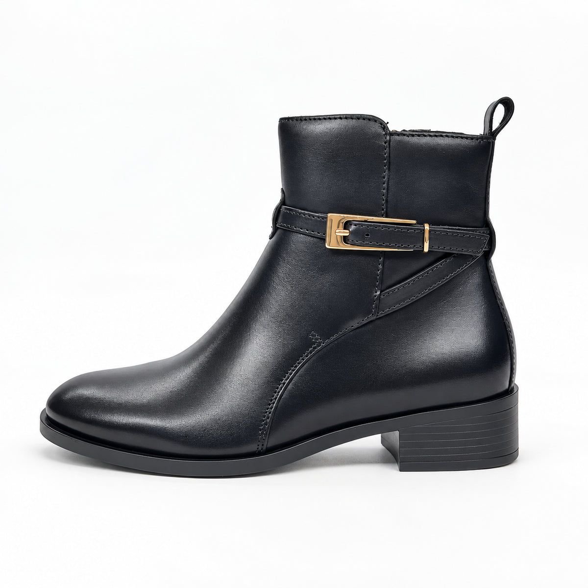 Stivaletto con fibbia gold