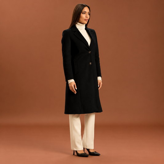 Cappotto doppio bottone - nero