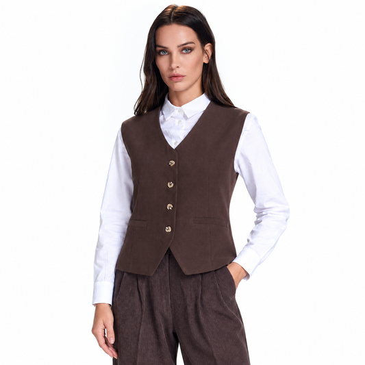 Gilet in dainetto moro